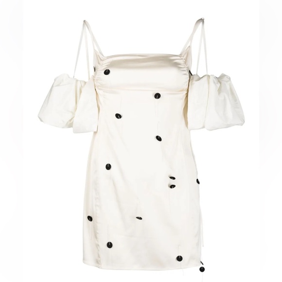 Jacquemus Dresses & Skirts - Jacquemus La Mini Robe Chouchou Brodee Mini Dress Off White Women’s Size 36/S
